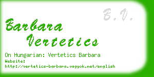 barbara vertetics business card